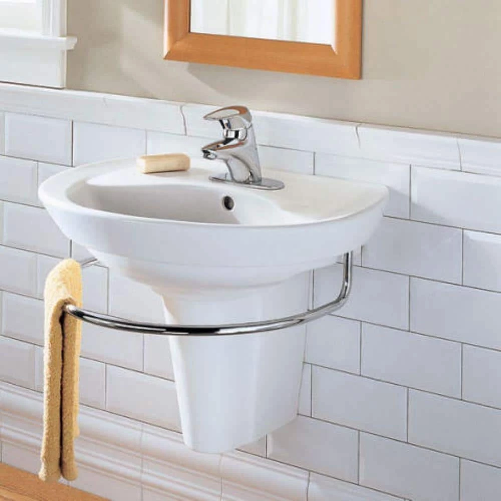 American Standard Ravenna Semi-Pedestal Combo Bathroom Sink Leg in White 4 American Standard Ravenna Semi-Pedestal Combo Bathroom Sink Leg in White - Image 2