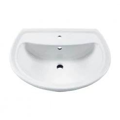 American Standard Cadet 6 in. Pedestal Sink Basin with Center Hole Only in White