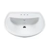 American Standard Cadet 6 in. Pedestal Sink Basin with 4 in. Faucet Centers in White