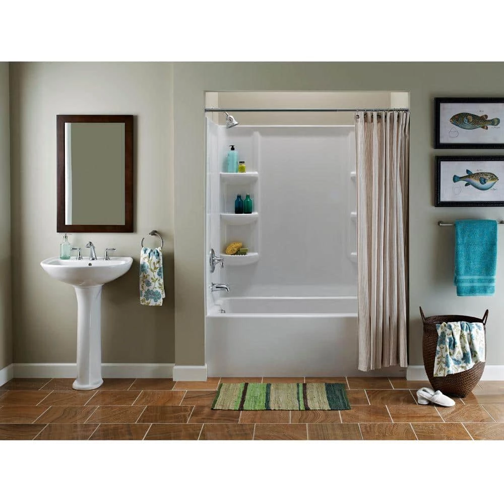 American Standard Cadet Pedestal Combo Bathroom Sink with 8 in. Faucet Centers in White 4 American Standard Cadet Pedestal Combo Bathroom Sink with 8 in. Faucet Centers in White - Image 2