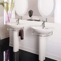 American Standard Ravenna Pedestal Combo Bathroom Sink with Center Hole Only in White -Bathroom Sinks Sales white american standard pedestal sinks 0268 100 020 31 1000