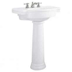 American Standard Retrospect Pedestal Combo Bathroom Sink in White