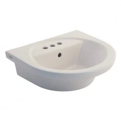 American Standard Tropic Petite 21 in. Center Pedestal Sink Basin with 8 in. Faucet Centers in White -Bathroom Sinks Sales white american standard pedestal sinks 0403 008 020 4f 1000