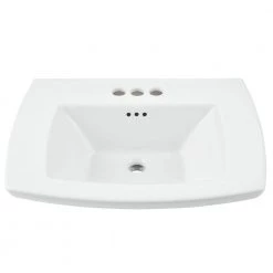 American Standard Edgemere 4 in. Pedestal Sink Basin in White
