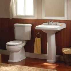 American Standard Portsmouth Vitreous China Pedestal Combo Bathroom Sink in White 9 American Standard Portsmouth Vitreous China Pedestal Combo Bathroom Sink in White -Bathroom Sinks Sales white american standard pedestal sinks 0555 801 020 31 1000