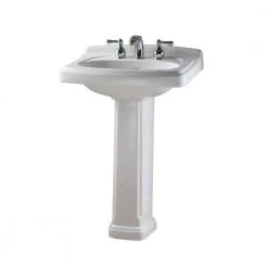 American Standard Portsmouth Vitreous China Pedestal Combo Bathroom Sink in White 8 American Standard Portsmouth Vitreous China Pedestal Combo Bathroom Sink in White -Bathroom Sinks Sales white american standard pedestal sinks 0555 801 020 4f 1000