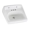 American Standard Lucerne Wall Hung Bathroom Sink in White with 4 in. Faucet Holes