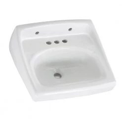 American Standard Lucerne Wall Hung Bathroom Sink in White with 4 in. Faucet Holes
