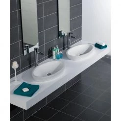 Barclay Products Resort 23 in. Drop-In Bathroom Sink in White -Bathroom Sinks Sales white barclay products drop in bathroom sinks 4 1080wh 31 1000