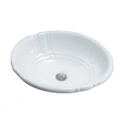 Barclay Products Lisbon 17.37 in. Drop-In Bathroom Sink in White