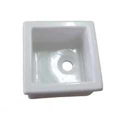 Barclay Products Drop-In Fire Clay Bathroom Sink in White