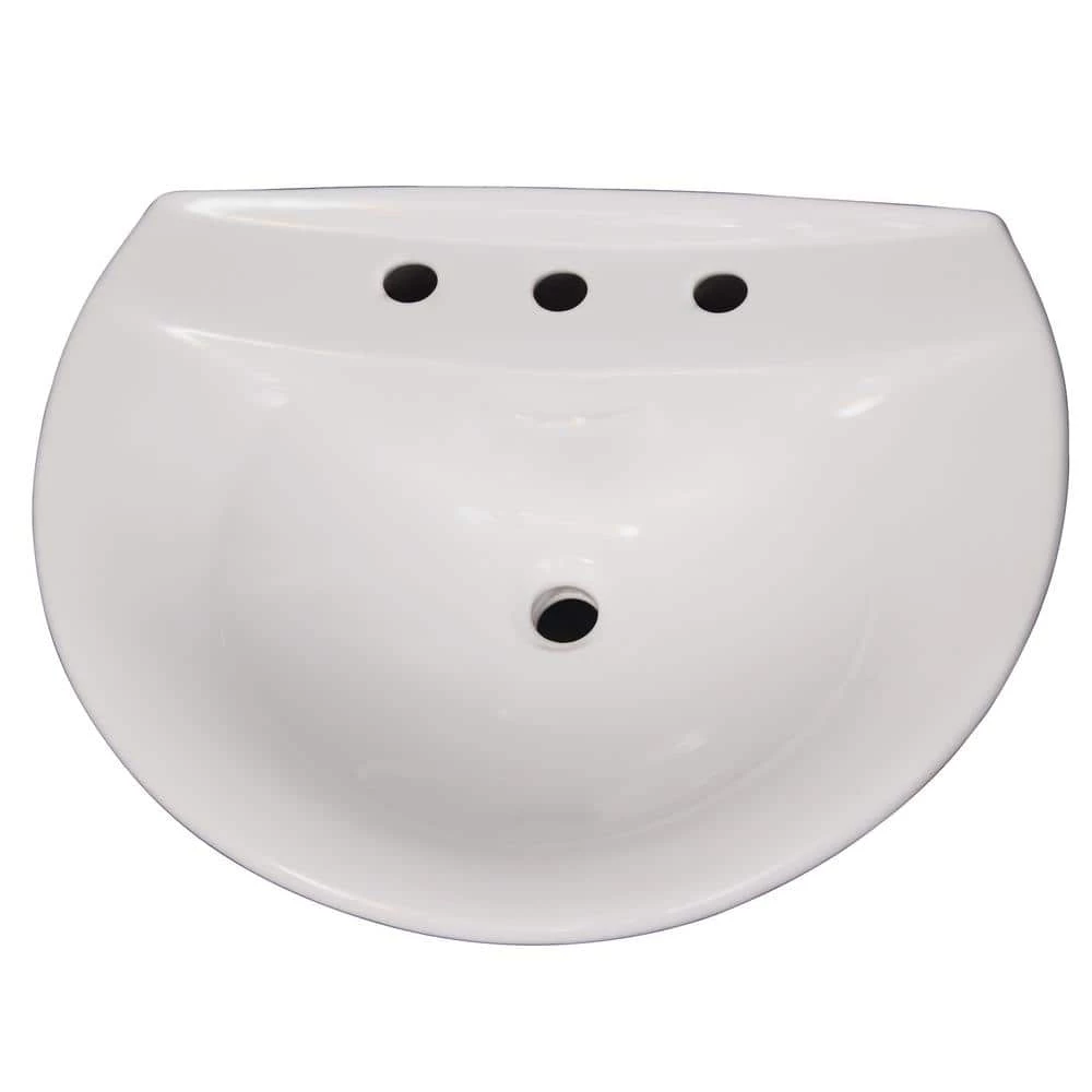 Barclay Products Venice 650 Pedestal Combo Bathroom Sink in White 4 Barclay Products Venice 650 Pedestal Combo Bathroom Sink in White - Image 2