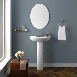 Barclay Products Cynthia 520 Pedestal Combo Bathroom Sink in White -Bathroom Sinks Sales white barclay products pedestal sinks 3 168wh 31 1000