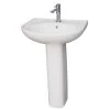 Barclay Products Cynthia 570 Pedestal Combo Bathroom Sink in White -Bathroom Sinks Sales white barclay products pedestal sinks 3 171wh 64 1000