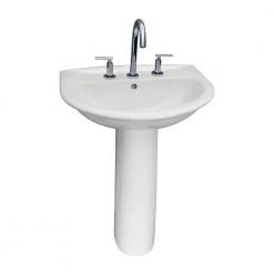 Barclay Products Karla 505 Pedestal Combo Bathroom Sink in White 8 Barclay Products Karla 505 Pedestal Combo Bathroom Sink in White -Bathroom Sinks Sales white barclay products pedestal sinks 3 298wh c3 1000