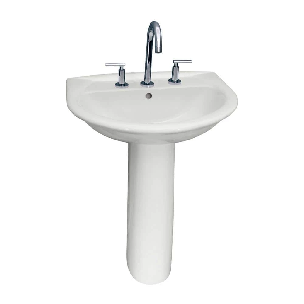 Barclay Products Karla 505 Pedestal Combo Bathroom Sink in White 5 Barclay Products Karla 505 Pedestal Combo Bathroom Sink in White - Image 3
