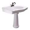 Barclay Products Anders Pedestal Sink Combo in White with 4 in. Centerset Faucet Holes -Bathroom Sinks Sales white barclay products pedestal sinks 3 3004wh 64 1000