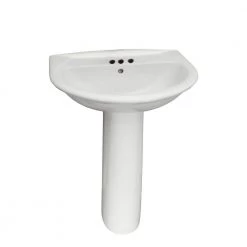 Barclay Products Karla 605 Pedestal Combo Bathroom Sink in White