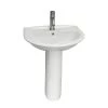Barclay Products Karla 550 Pedestal Combo Bathroom Sink in White -Bathroom Sinks Sales white barclay products pedestal sinks 3 331wh 64 1000