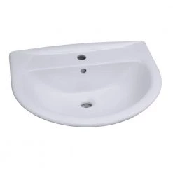 Barclay Products Karla 550 Pedestal Combo Bathroom Sink in White -Bathroom Sinks Sales white barclay products pedestal sinks 3 331wh a0 1000