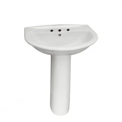 Barclay Products Karla 550 Pedestal Combo Bathroom Sink in White