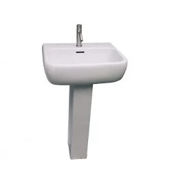 Barclay Products Metropolitan 520 21 in. Pedestal Combo Bathroom Sink with 1 Faucet Hole in White 8 Barclay Products Metropolitan 520 21 in. Pedestal Combo Bathroom Sink with 1 Faucet Hole in White -Bathroom Sinks Sales white barclay products pedestal sinks 3 548wh c3 1000