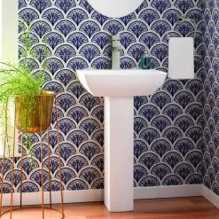 Barclay Products Summit 500 20 in. Pedestal Combo Bathroom Sink with 1 Faucet Hole in White -Bathroom Sinks Sales white barclay products pedestal sinks 3 771wh 31 1000