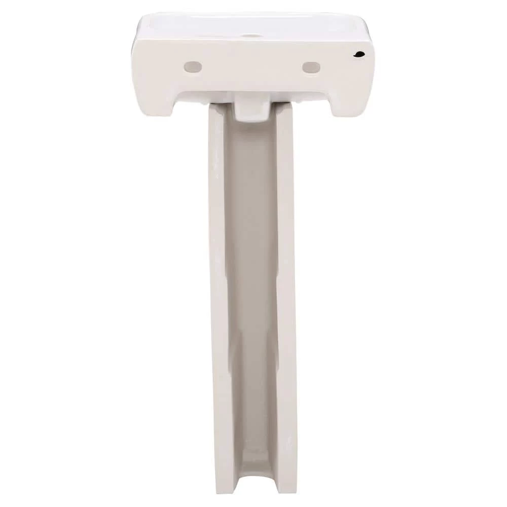 Barclay Products Metropolitan 420 16 in. Pedestal Combo Bathroom Sink with 1 Faucet Hole in White 5 Barclay Products Metropolitan 420 16 in. Pedestal Combo Bathroom Sink with 1 Faucet Hole in White - Image 3