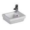 Barclay Products Resort 360 14-1/4 in. Wall Hung Basin in White -Bathroom Sinks Sales white barclay products wall mount sinks 4 1060wh 64 1000