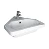 Barclay Products Resort Corner Wall-Mount Sink in White -Bathroom Sinks Sales white barclay products wall mount sinks 4 1091wh 64 1000