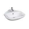 Barclay Products Eden 450 Corner Wall-Mount Sink in White -Bathroom Sinks Sales white barclay products wall mount sinks 4 1109wh 64 1000