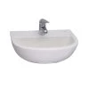 Barclay Products Compact 500 Wall-Hung Bathroom Sink in White -Bathroom Sinks Sales white barclay products wall mount sinks 4 621wh 64 1000