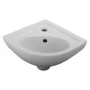 Barclay Products 17.37 in. Corner Wall-Hung Petite Bathroom Sink in White -Bathroom Sinks Sales white barclay products wall mount sinks 4 745wh 64 1000