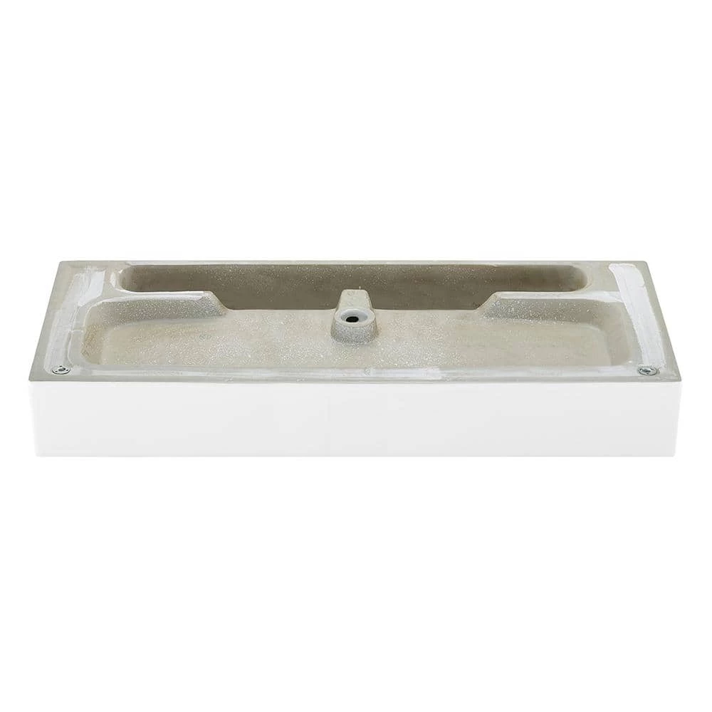 Swiss Madison Claire 40 in. Ceramic Console Sink White Basin Black Legs 6 Swiss Madison Claire 40 in. Ceramic Console Sink White Basin Black Legs - Image 4