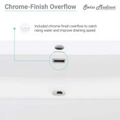 Swiss Madison Claire 40 in. Ceramic Console Sink White Basin Black Legs 20 Swiss Madison Claire 40 in. Ceramic Console Sink White Basin Black Legs -Bathroom Sinks Sales white basin black legs swiss madison console sinks sm cs734 c3 1000