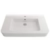 BOCCHI Parma Wall-Mounted White Fireclay Bathroom Sink 33.5 in. 1-Hole with Overflow -Bathroom Sinks Sales white bocchi wall mount sinks 1124 001 0126 64 1000