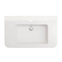 BOCCHI Parma Wall-Mounted White Fireclay Bathroom Sink 33.5 in. 1-Hole with Overflow -Bathroom Sinks Sales white bocchi wall mount sinks 1124 001 0126 a0 1000