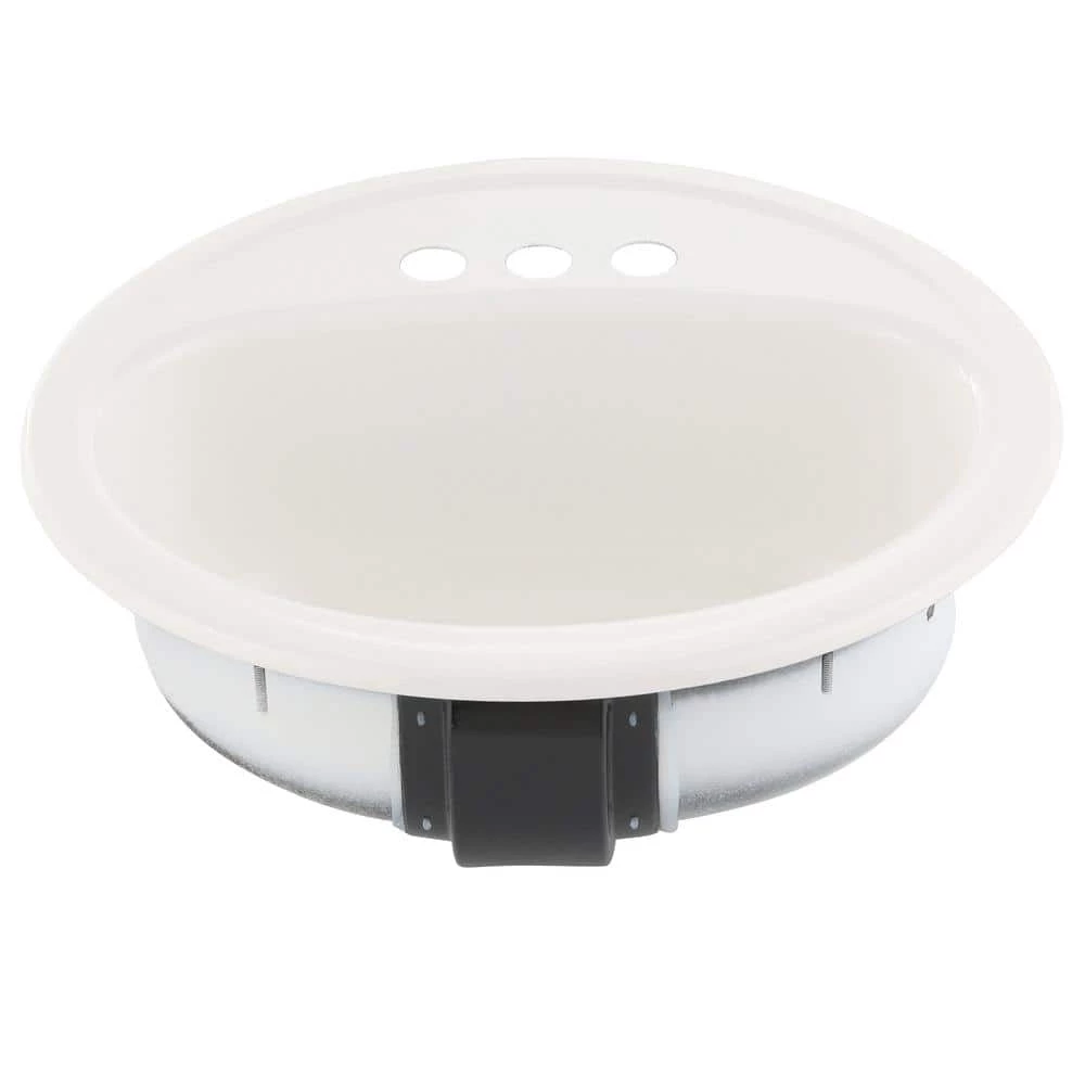 Bootz Industries Laurel Round Drop-In Bathroom Sink in White 5 Bootz Industries Laurel Round Drop-In Bathroom Sink in White - Image 3