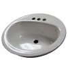 Bootz Industries Laurel Round Drop-In Bathroom Sink in White -Bathroom Sinks Sales white bootz industries drop in bathroom sinks 021 2435 00 64 1000