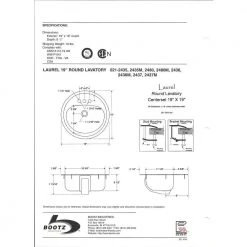 Bootz Industries Laurel Round Drop-In Bathroom Sink in White 14 Bootz Industries Laurel Round Drop-In Bathroom Sink in White -Bathroom Sinks Sales white bootz industries drop in bathroom sinks 021 2435 00 77 1000
