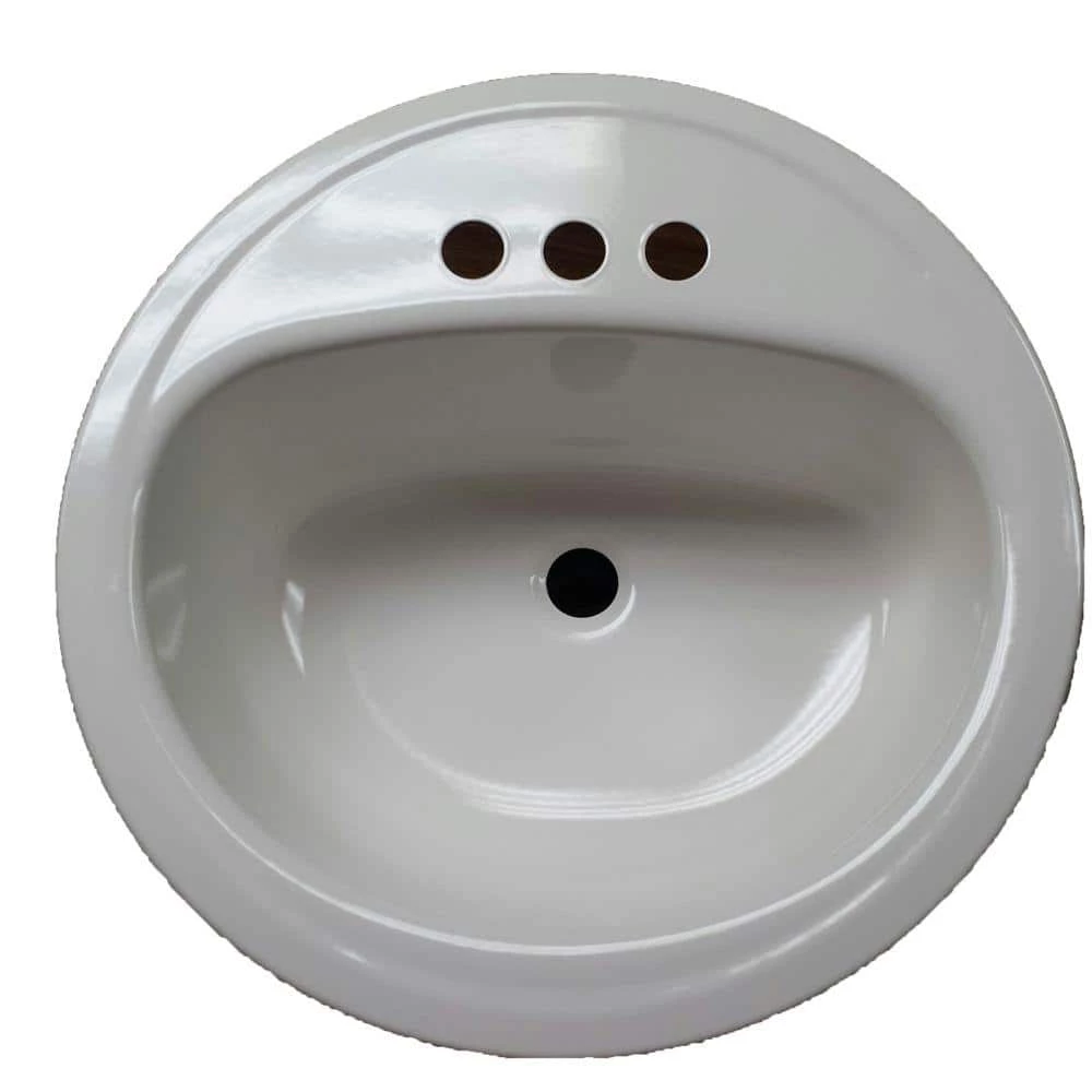 Bootz Industries Laurel Round Drop-In Bathroom Sink in White 9 Bootz Industries Laurel Round Drop-In Bathroom Sink in White - Image 7