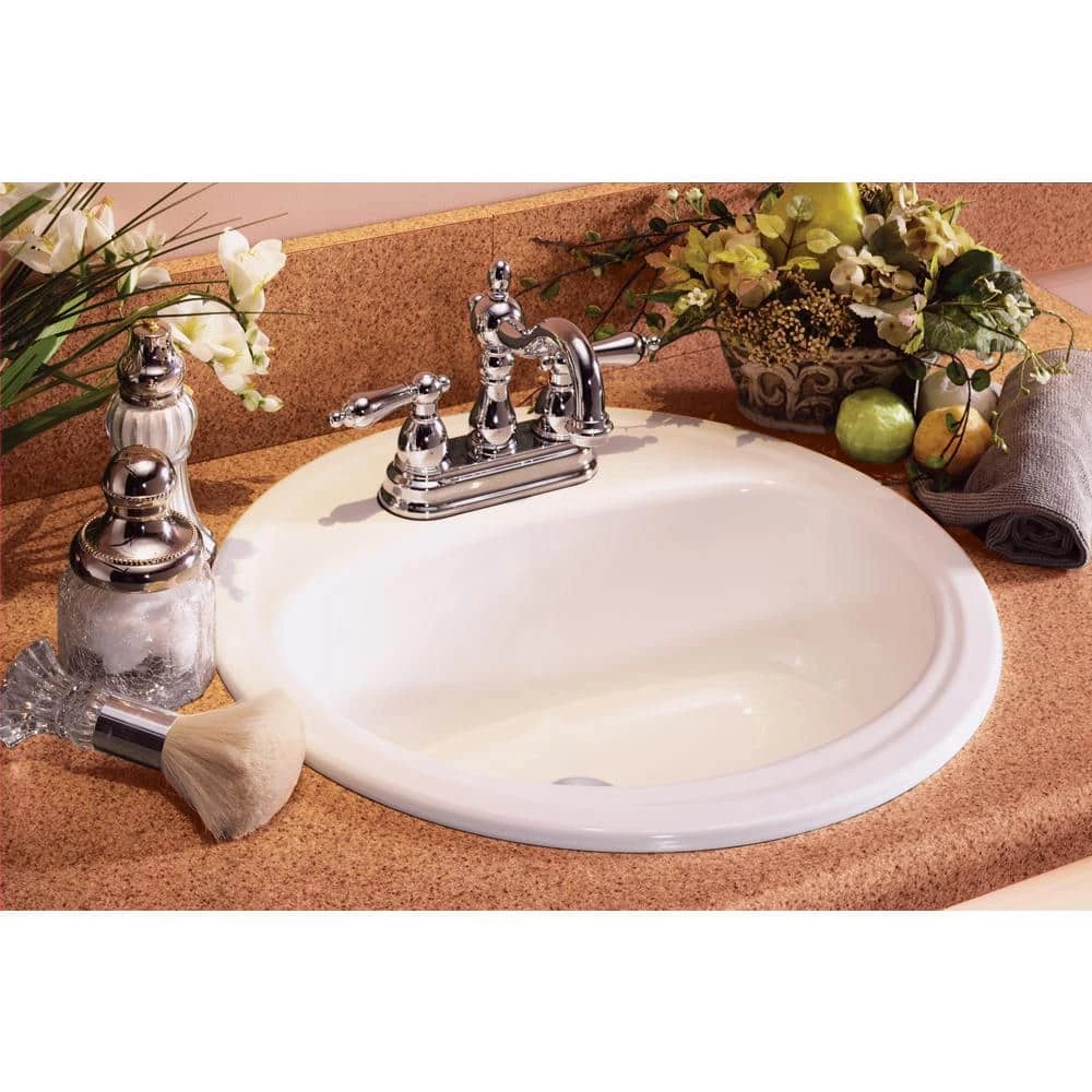 Bootz Industries Laurel Round Drop-In Bathroom Sink in White 4 Bootz Industries Laurel Round Drop-In Bathroom Sink in White - Image 2