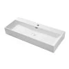 BWE Rectangle Ceramic Wall Mounted Bathroom Sink Art Basin with Overflow and Pop-Up Drain in White -Bathroom Sinks Sales white bwe wall mount sinks bathsnik 063 64 1000
