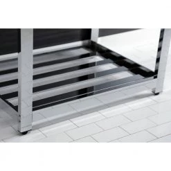 Kingston Brass 31 in. Ceramic Console Sink (8 in. in 3-Hole) with Stainless Steel Base in Chrome 14 Kingston Brass 31 in. Ceramic Console Sink (8 in. in 3-Hole) with Stainless Steel Base in Chrome -Bathroom Sinks Sales white chrome kingston brass console sinks hvwp3122w8a1 44 1000