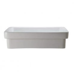DECOLAV Classically Redefined Semi-Recessed Rectangular Bathroom Sink in White -Bathroom Sinks Sales white decolav drop in bathroom sinks 1453 cwh c3 1000