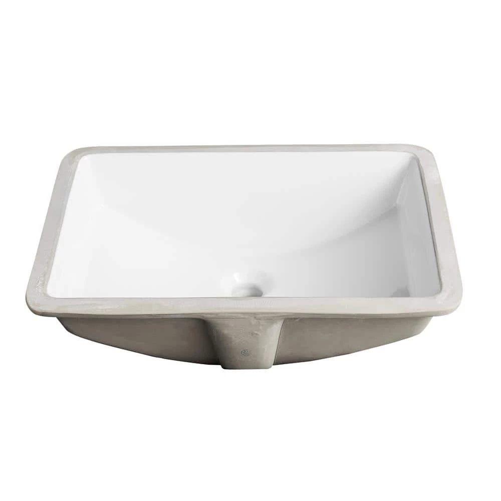 DEERVALLEY 20-7/8 in. Undermount Bathroom Sink in White Vitreous China 4 DEERVALLEY 20-7/8 in. Undermount Bathroom Sink in White Vitreous China - Image 2