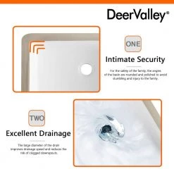 DEERVALLEY 19-3/4 in. Undermount Bathroom Sink in White Vitreous China -Bathroom Sinks Sales white deervalley undermount bathroom sinks dv 1u201 1f 1000