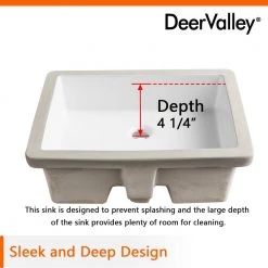 DEERVALLEY 19-3/4 in. Undermount Bathroom Sink in White Vitreous China -Bathroom Sinks Sales white deervalley undermount bathroom sinks dv 1u201 44 1000