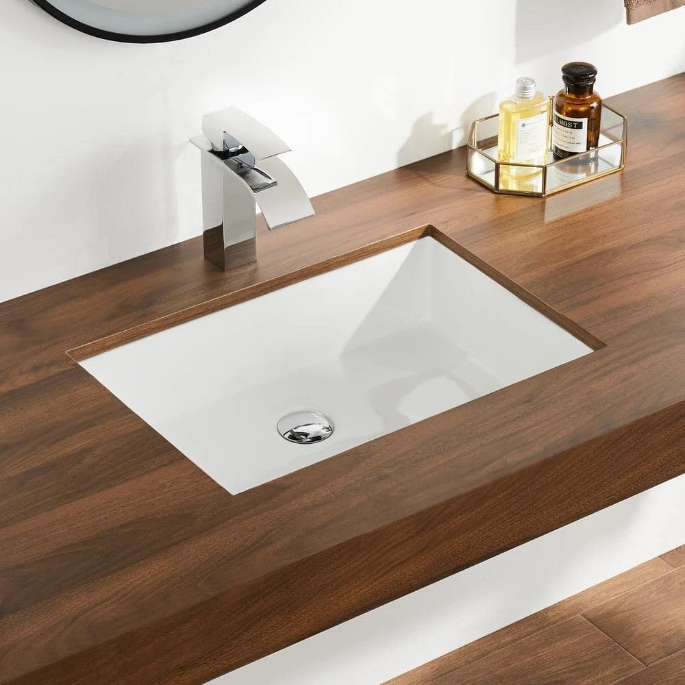 DEERVALLEY 22-1/4 in. Undermount Vitreous China Bathroom Sink in White 10 DEERVALLEY 22-1/4 in. Undermount Vitreous China Bathroom Sink in White - Image 8