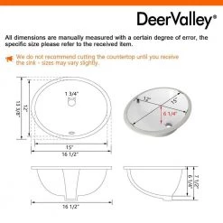 DEERVALLEY 16.54 in. Undermount Vitreous China Bathroom Sink in White -Bathroom Sinks Sales white deervalley undermount bathroom sinks dv 1u301 40 1000